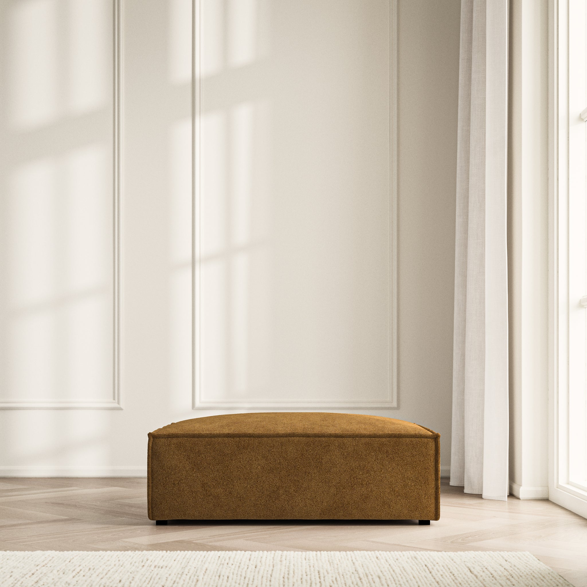 Vella Footstool - Soft Bouclé