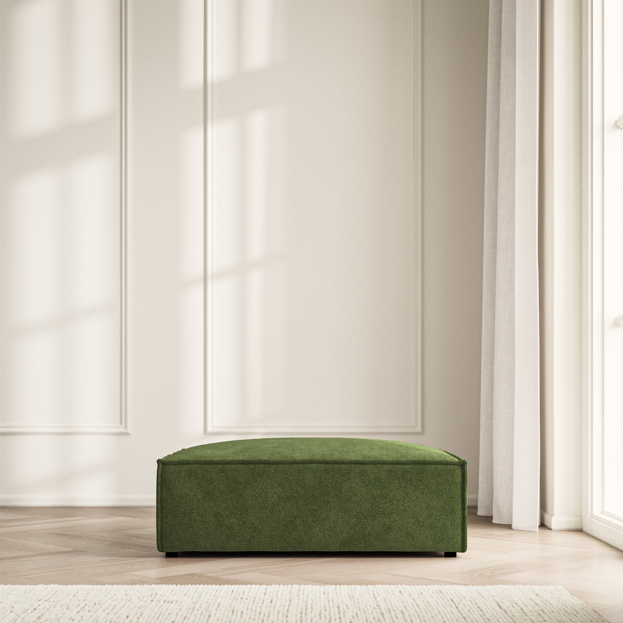 Vella Footstool - Soft Bouclé