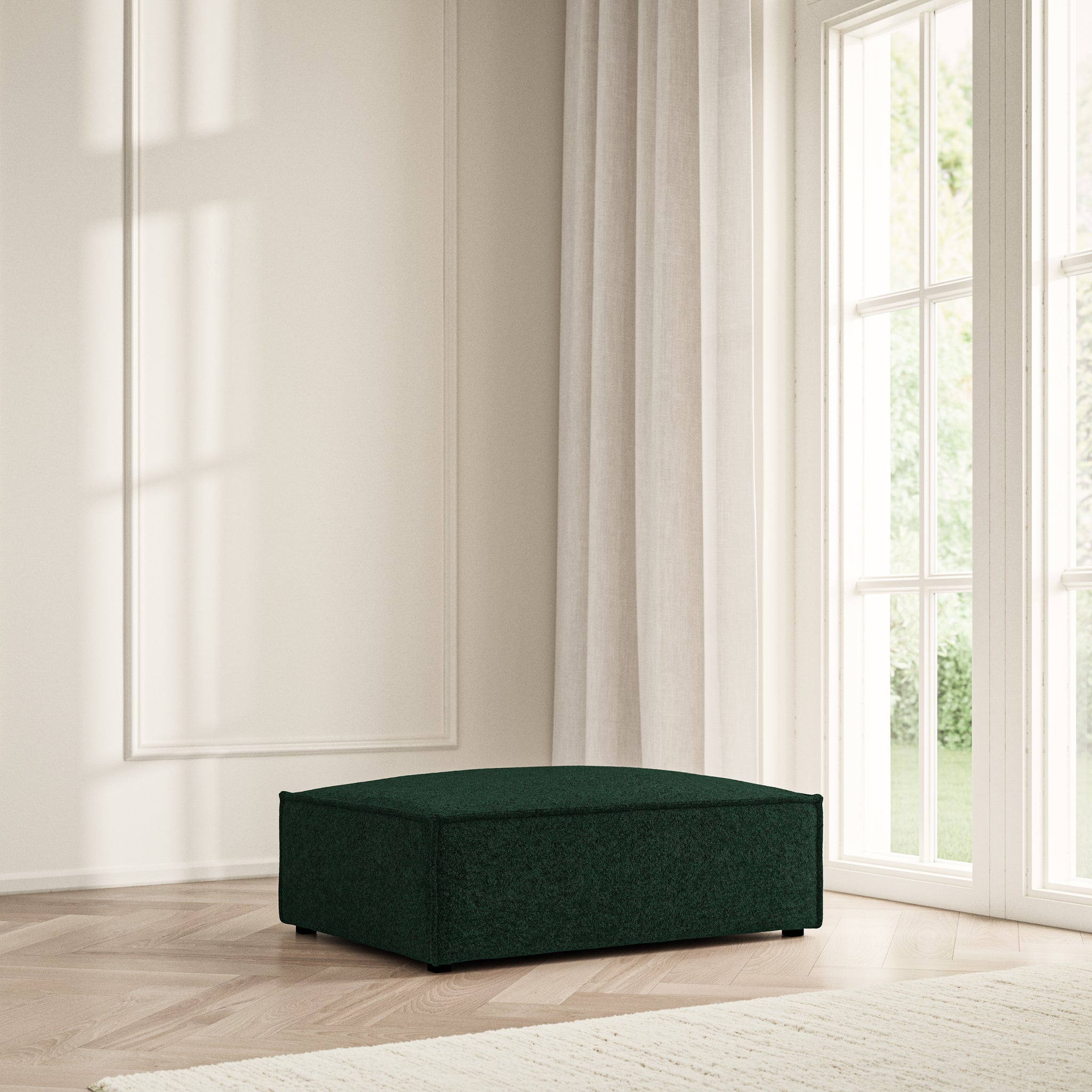 Vella Footstool - Soft Teddy