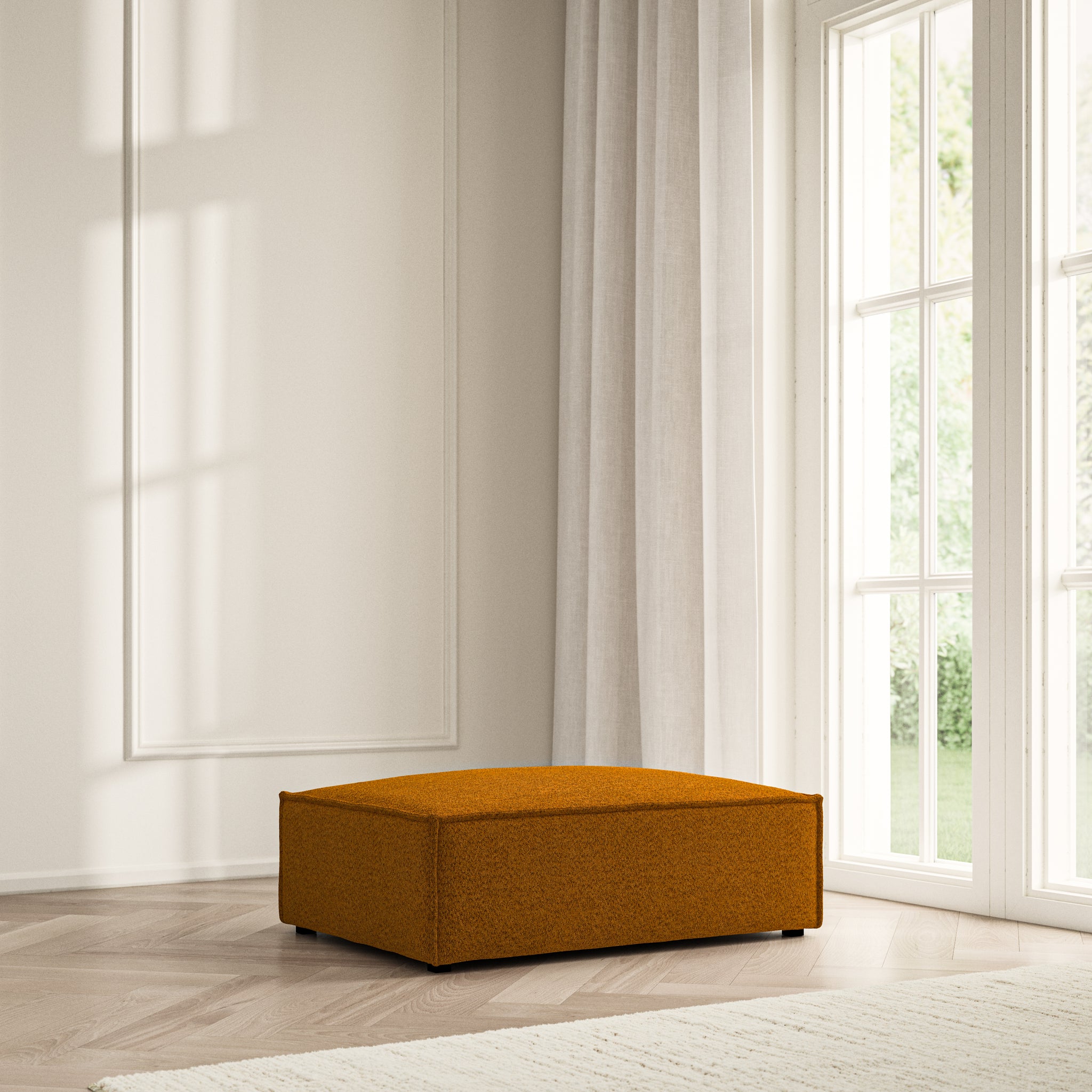 Vella Footstool - Soft Teddy
