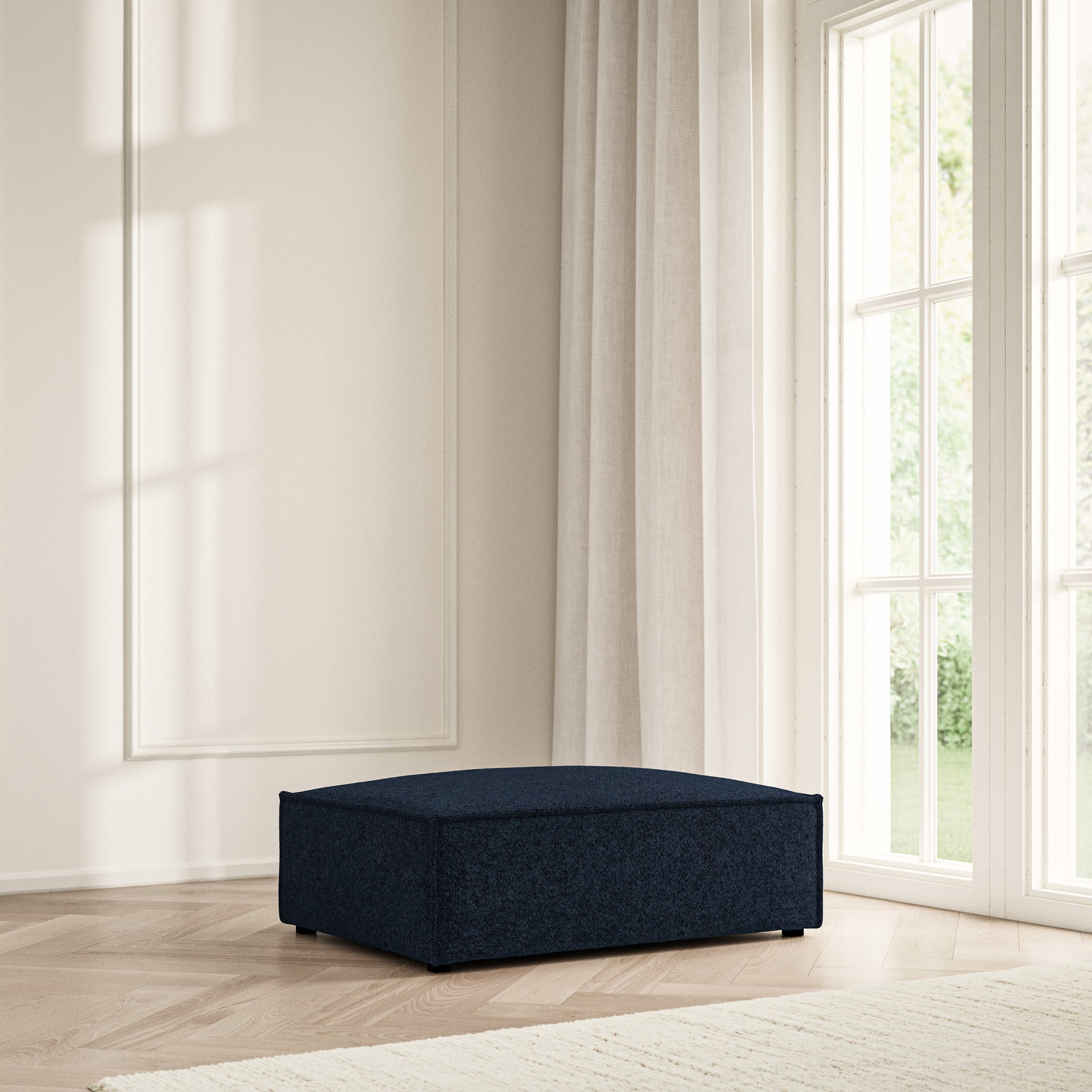 Vella Footstool - Soft Teddy