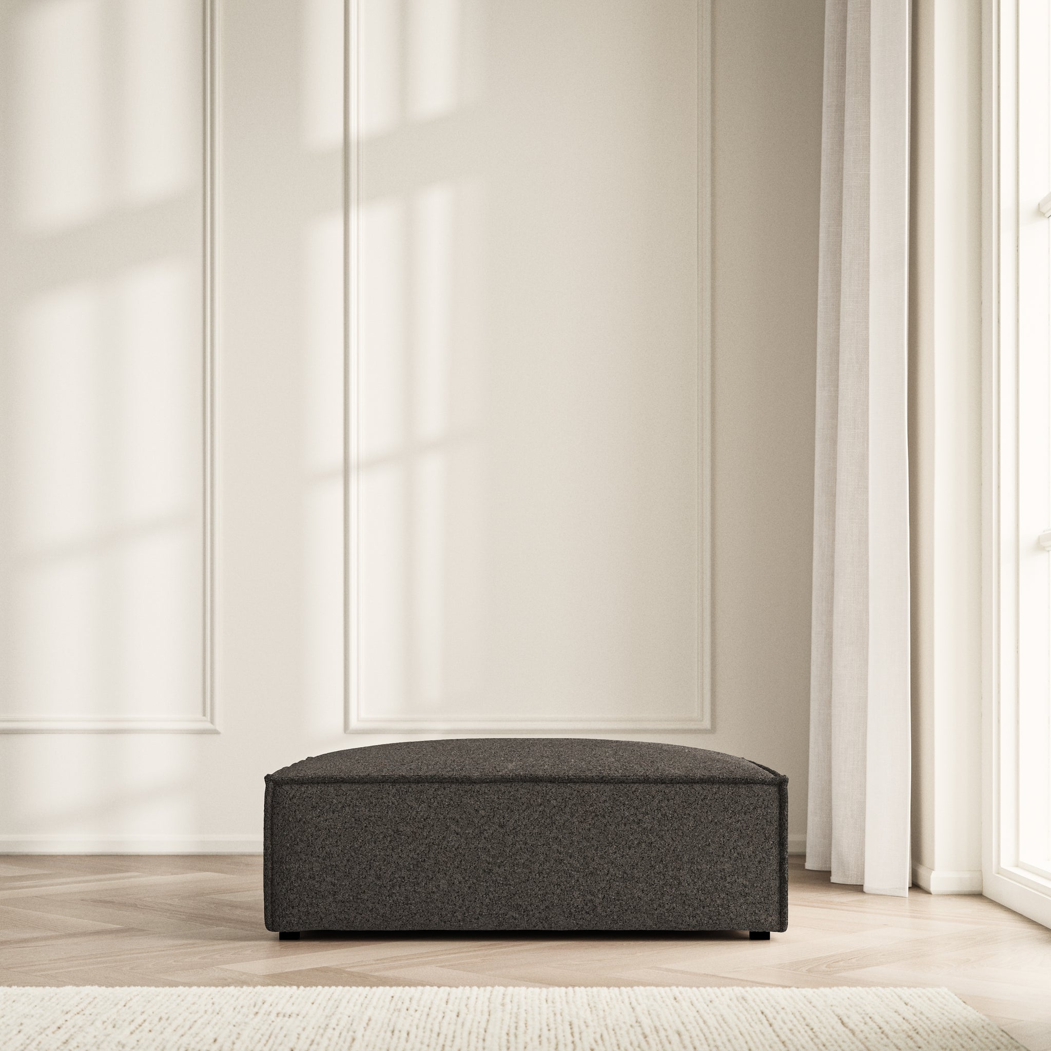 Vella Footstool - Soft Teddy