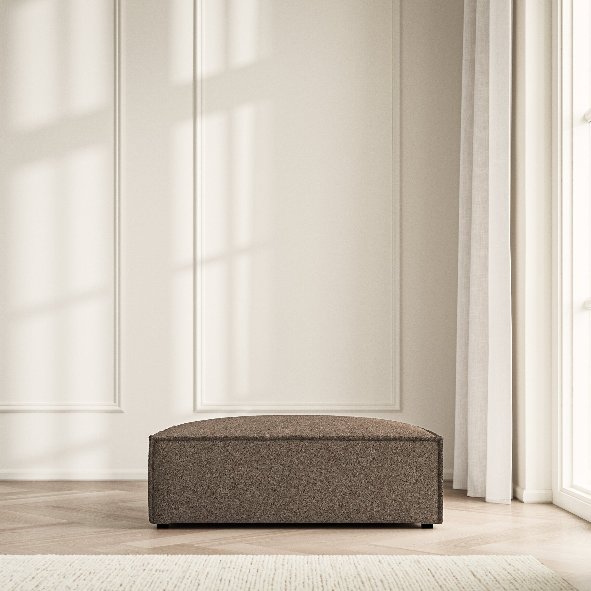Vella Footstool - Soft Teddy