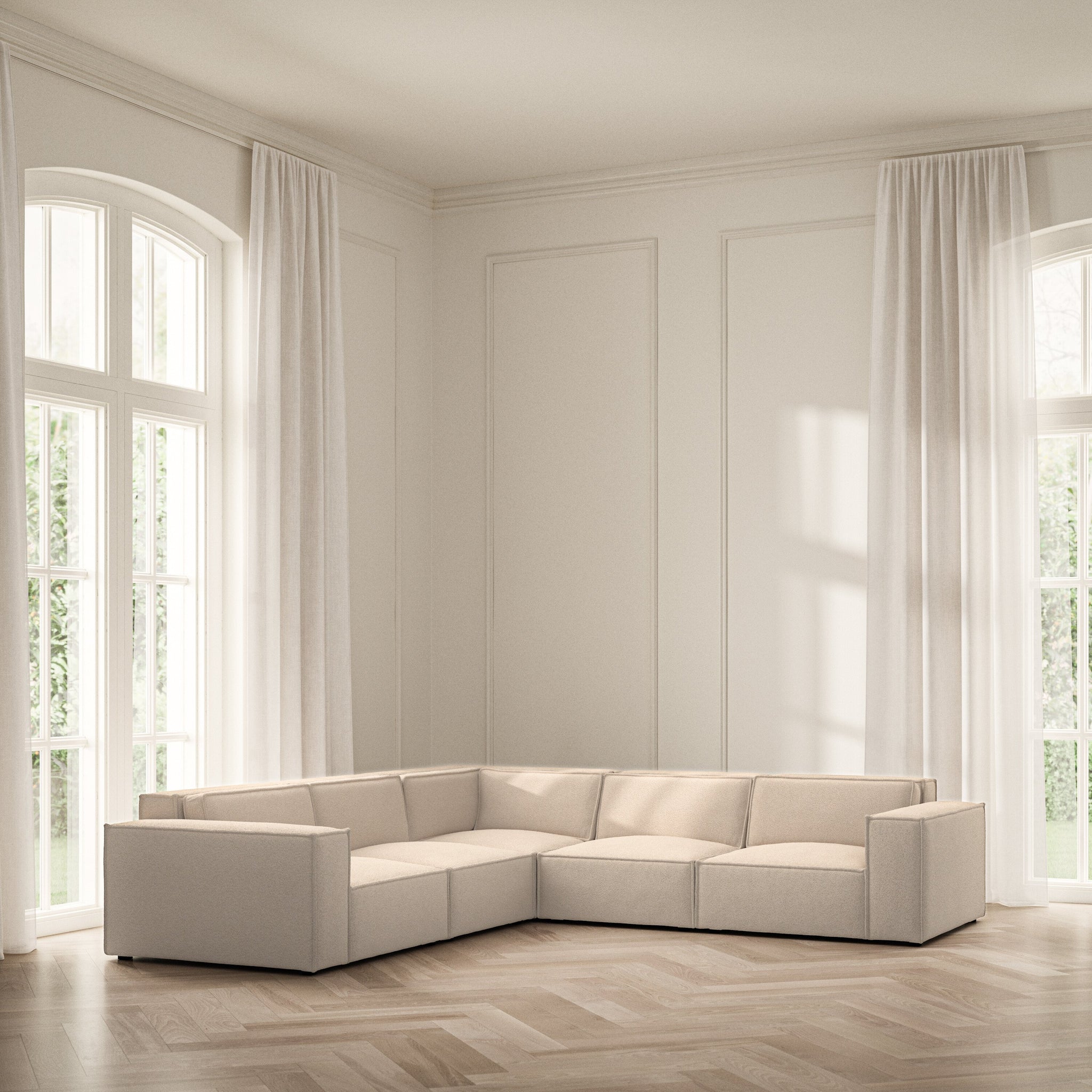Vella Large Corner - Soft Teddy