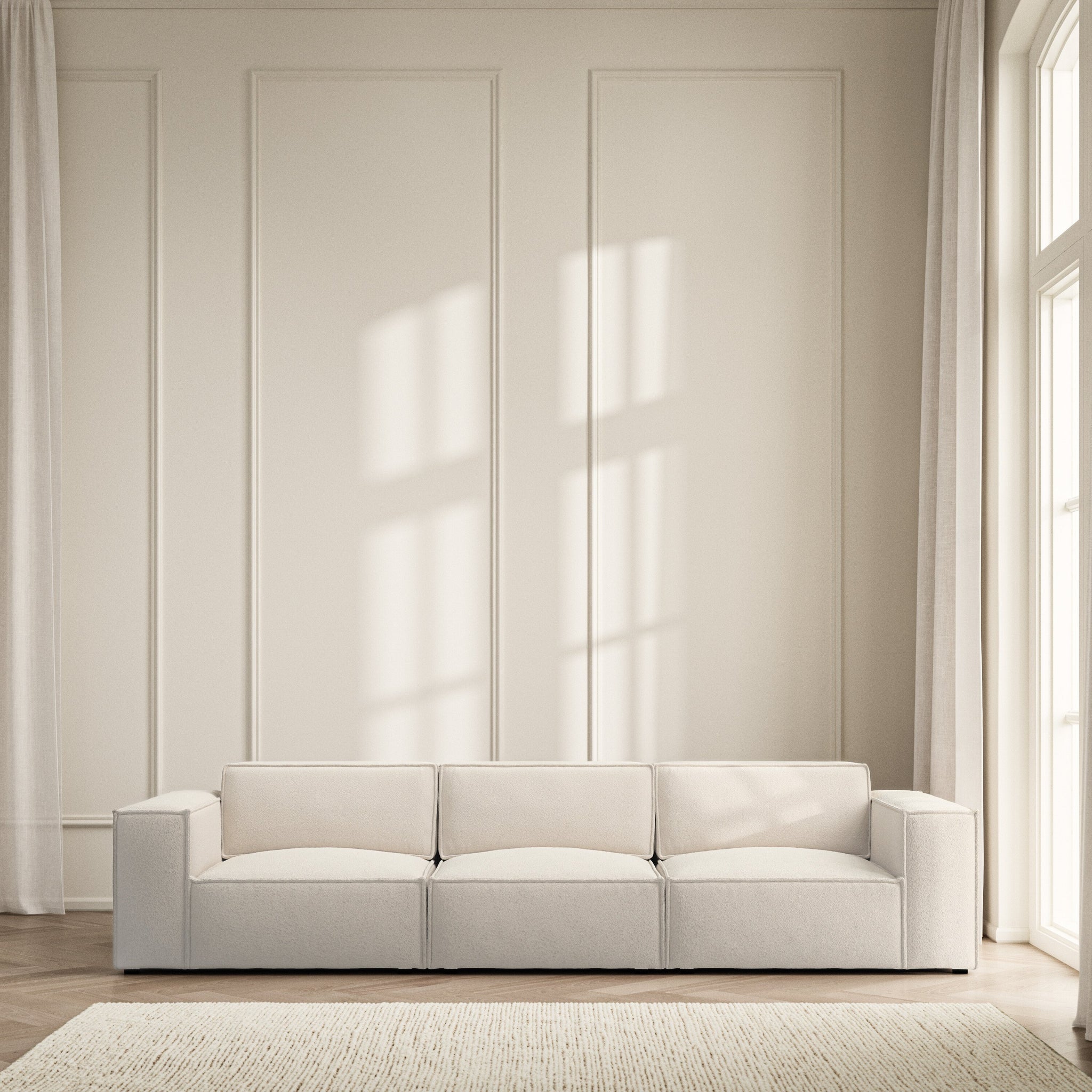 Vella Large Sofa - Soft Teddy