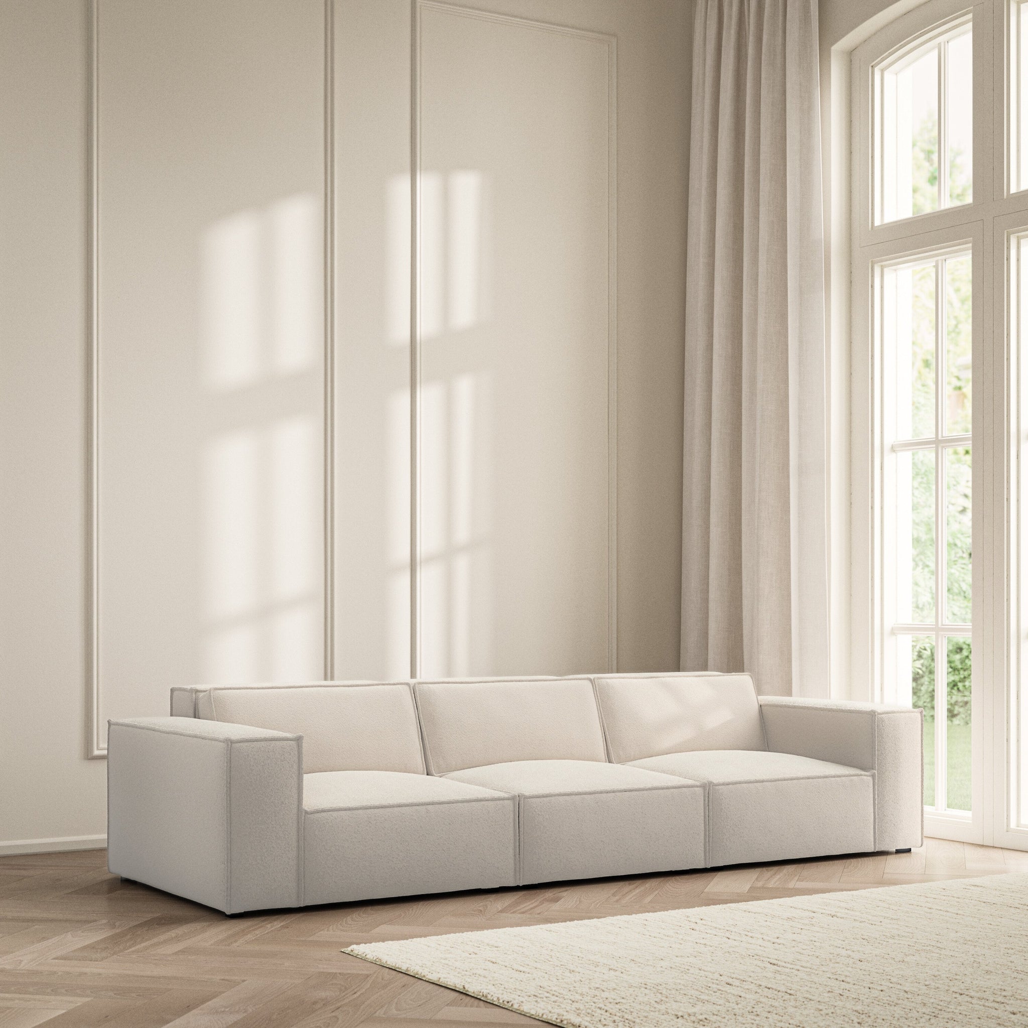 Vella Large Sofa - Soft Teddy