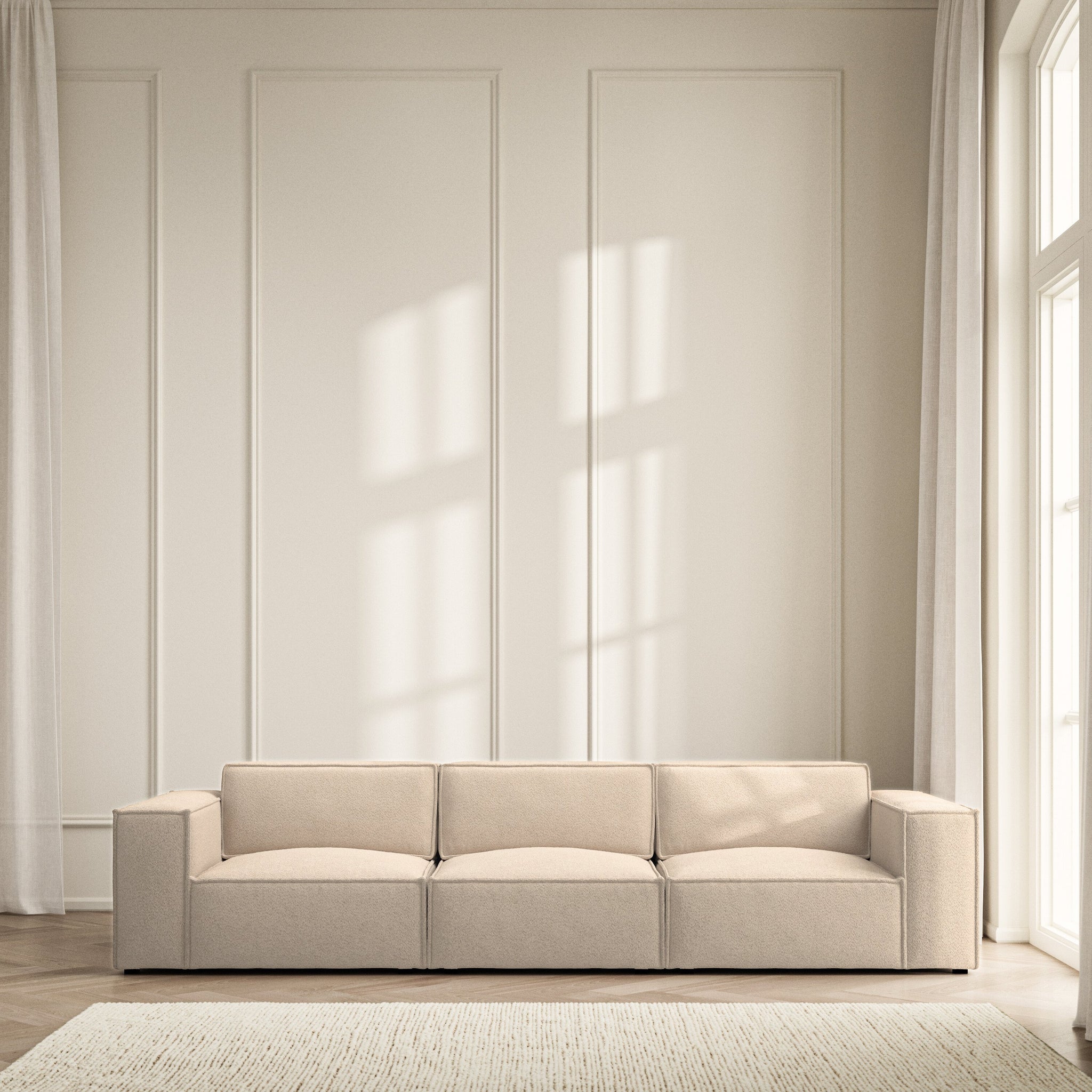 Vella Large Sofa - Soft Teddy