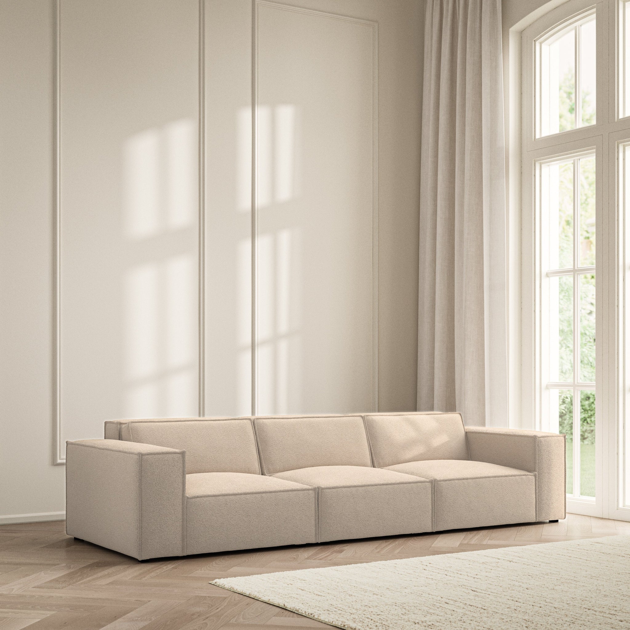 Vella Large Sofa - Soft Teddy