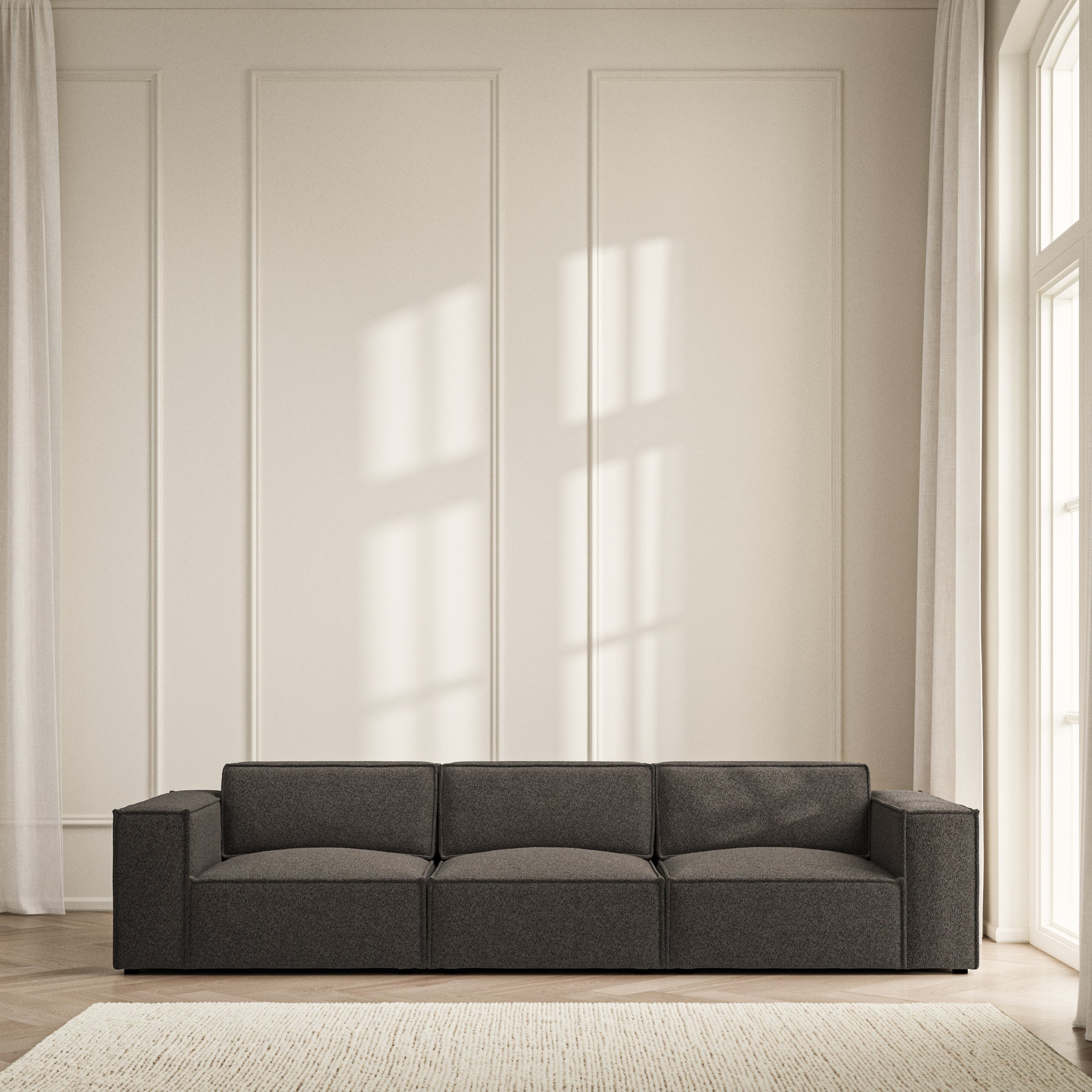 Vella Large Sofa - Soft Teddy