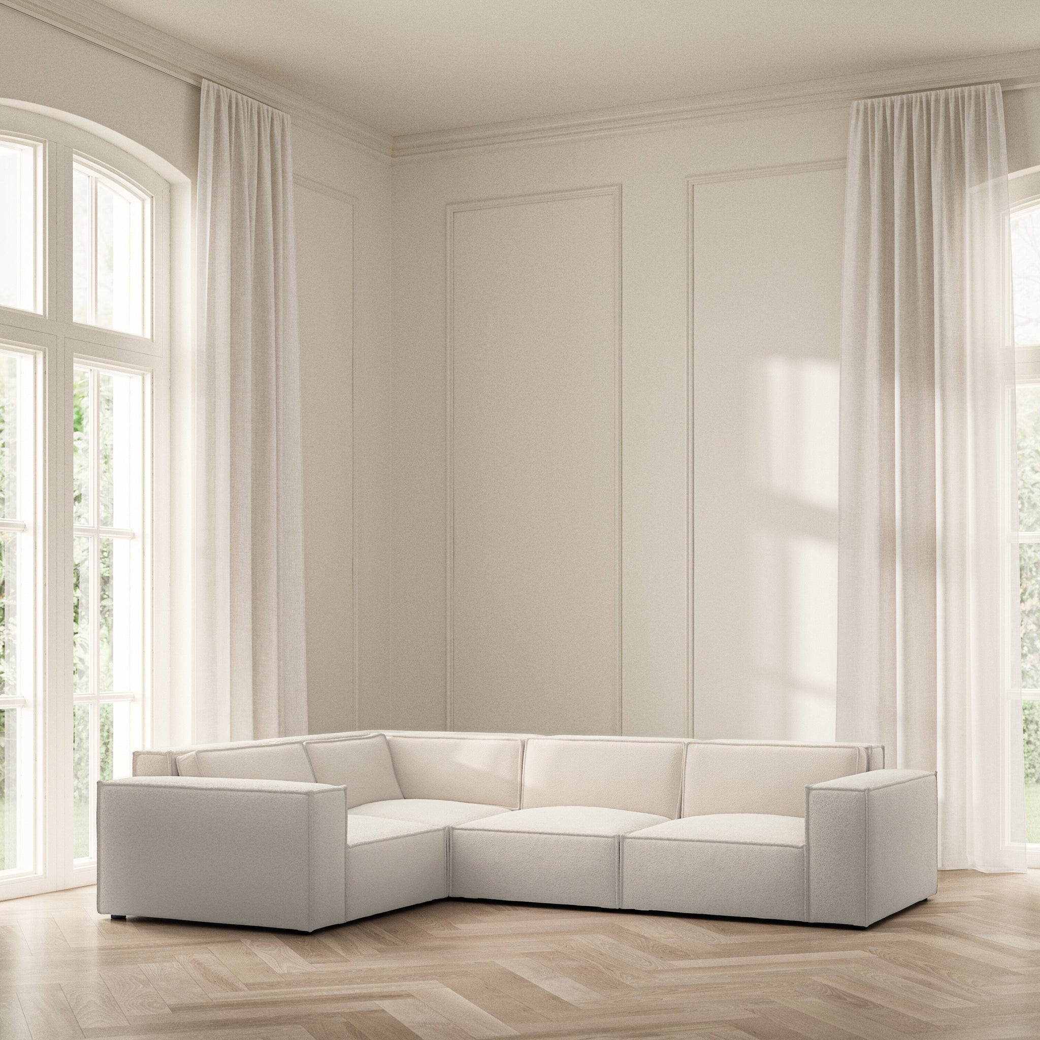 Vella Medium Corner - Soft Teddy