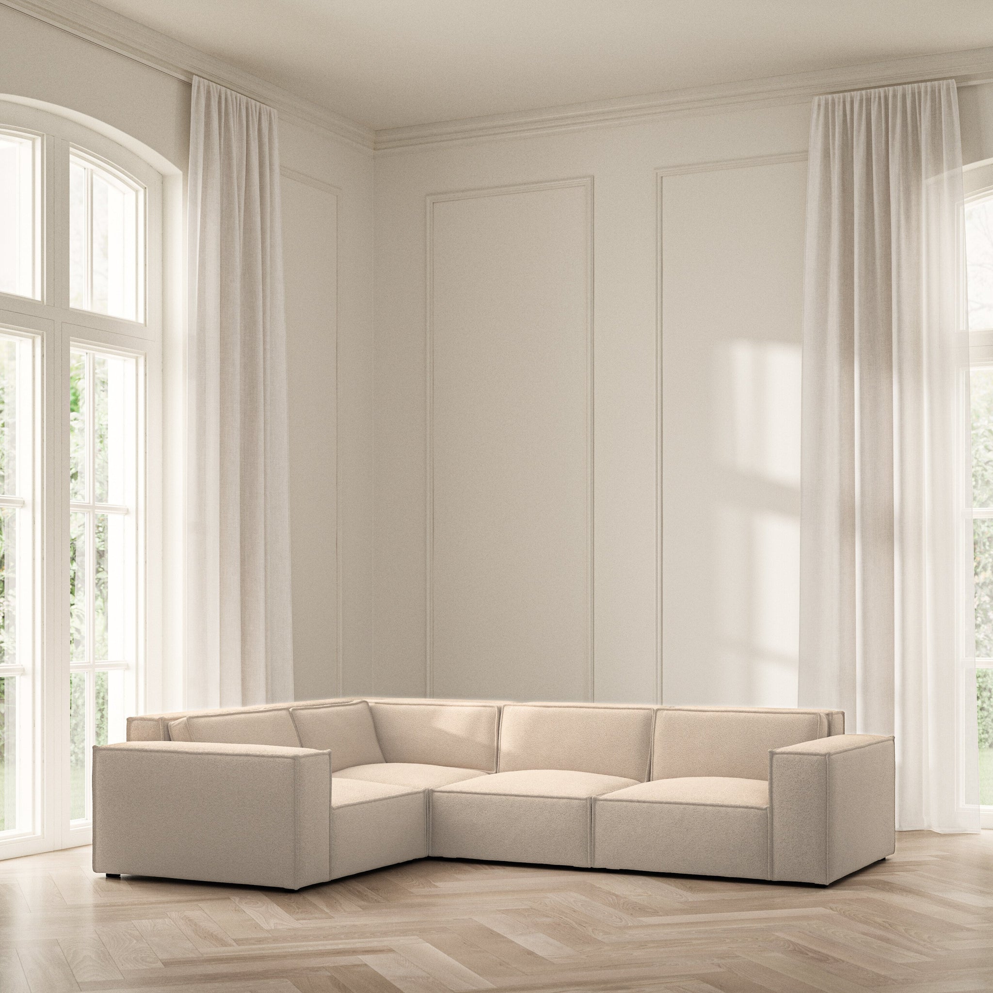 Vella Medium Corner - Soft Teddy