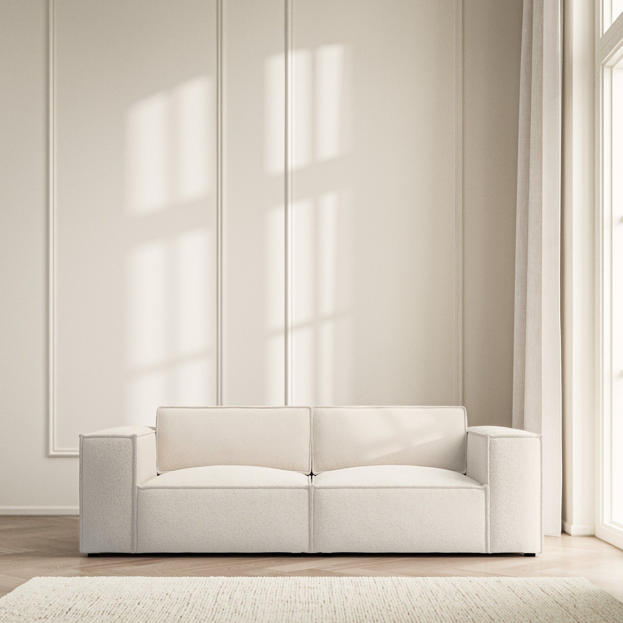Vella Medium Sofa - Soft Teddy