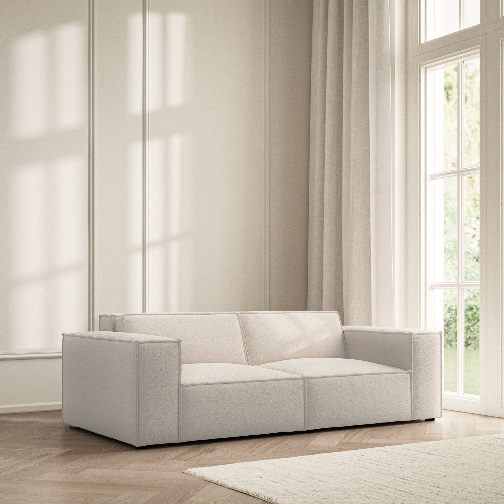 Vella Medium Sofa - Soft Teddy
