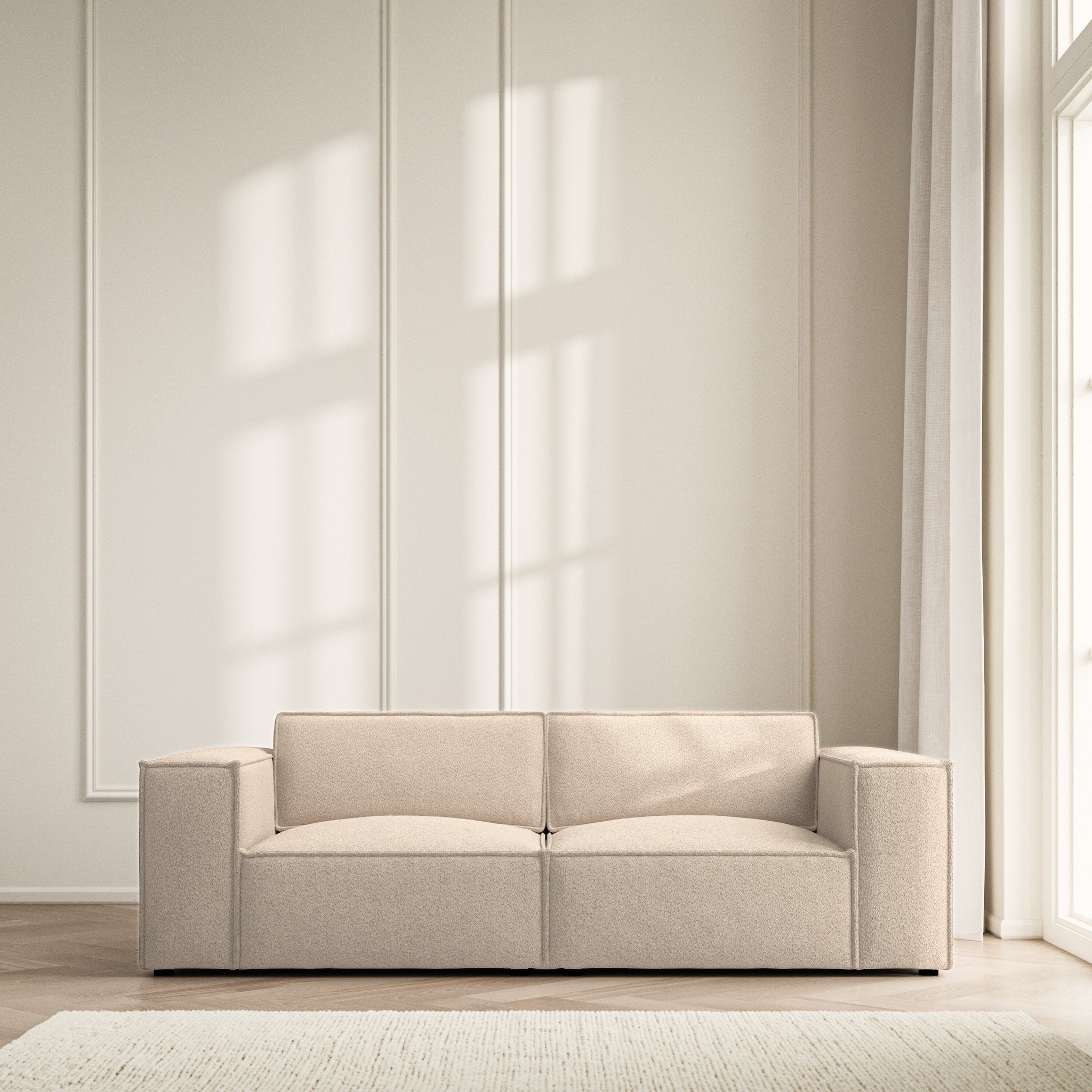 Vella Medium Sofa - Soft Teddy