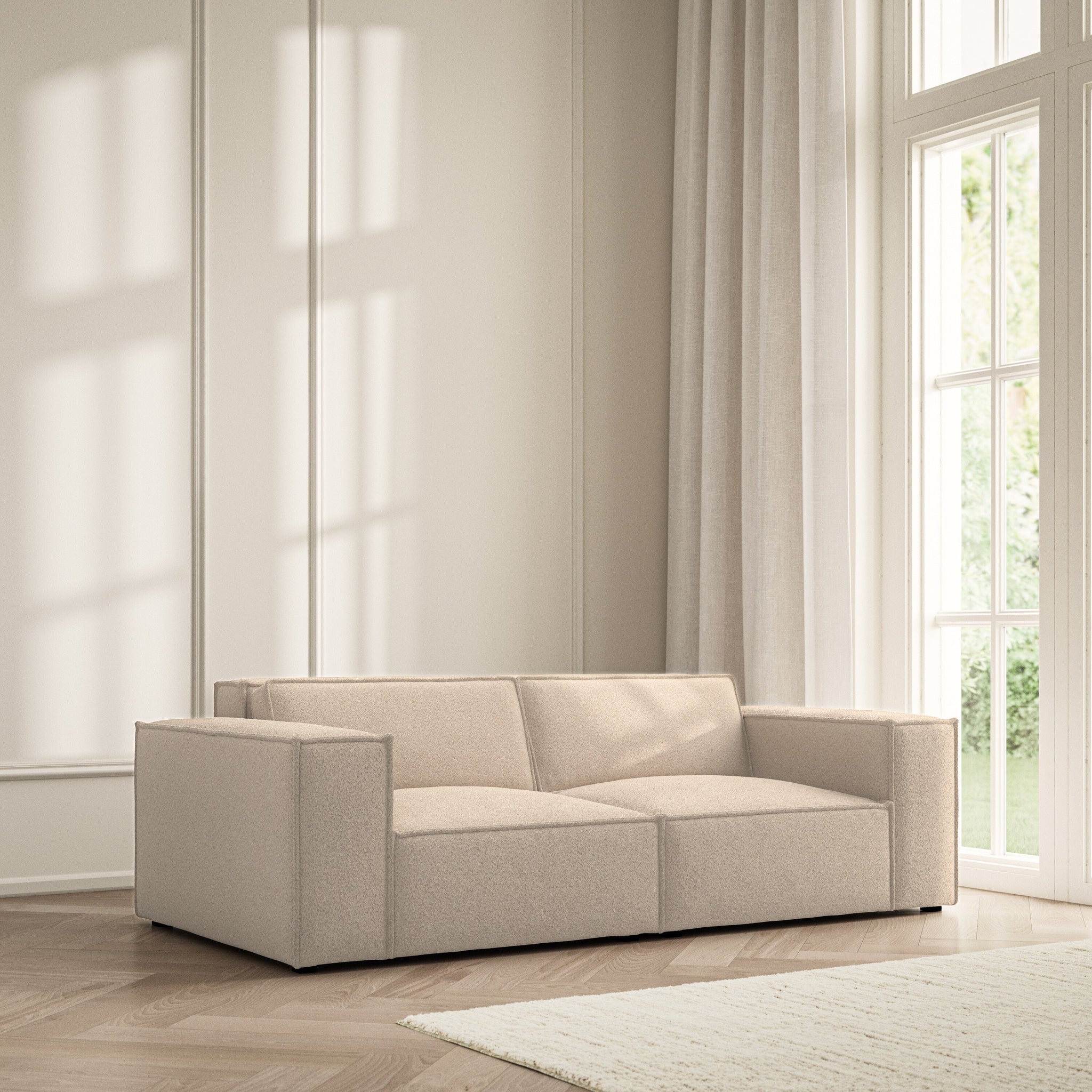 Vella Medium Sofa - Soft Teddy
