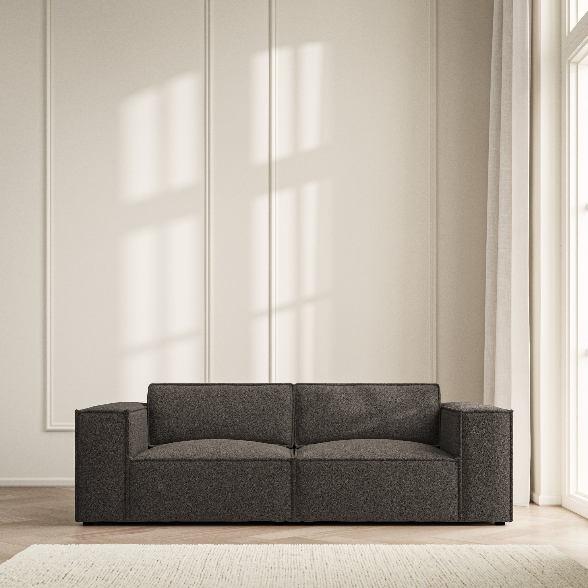 Vella Medium Sofa - Soft Teddy