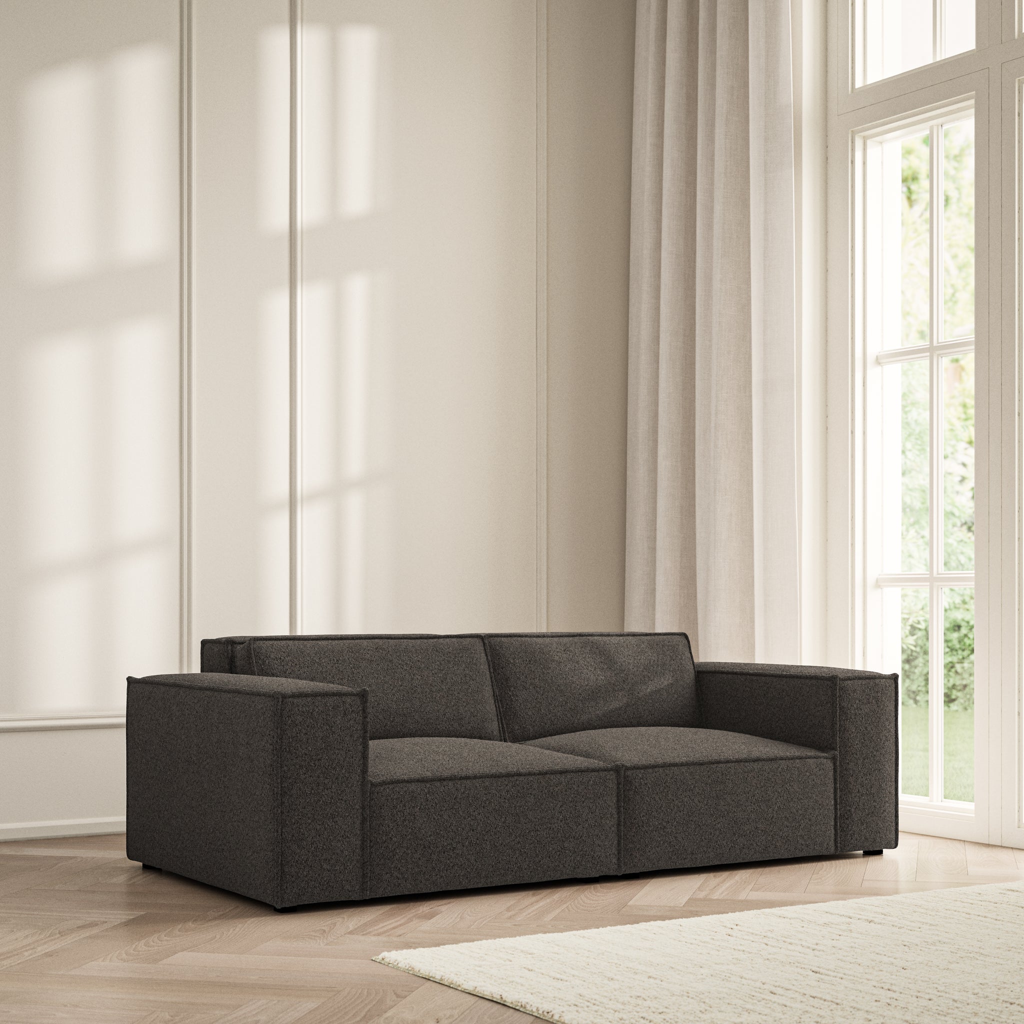 Vella Medium Sofa - Soft Teddy