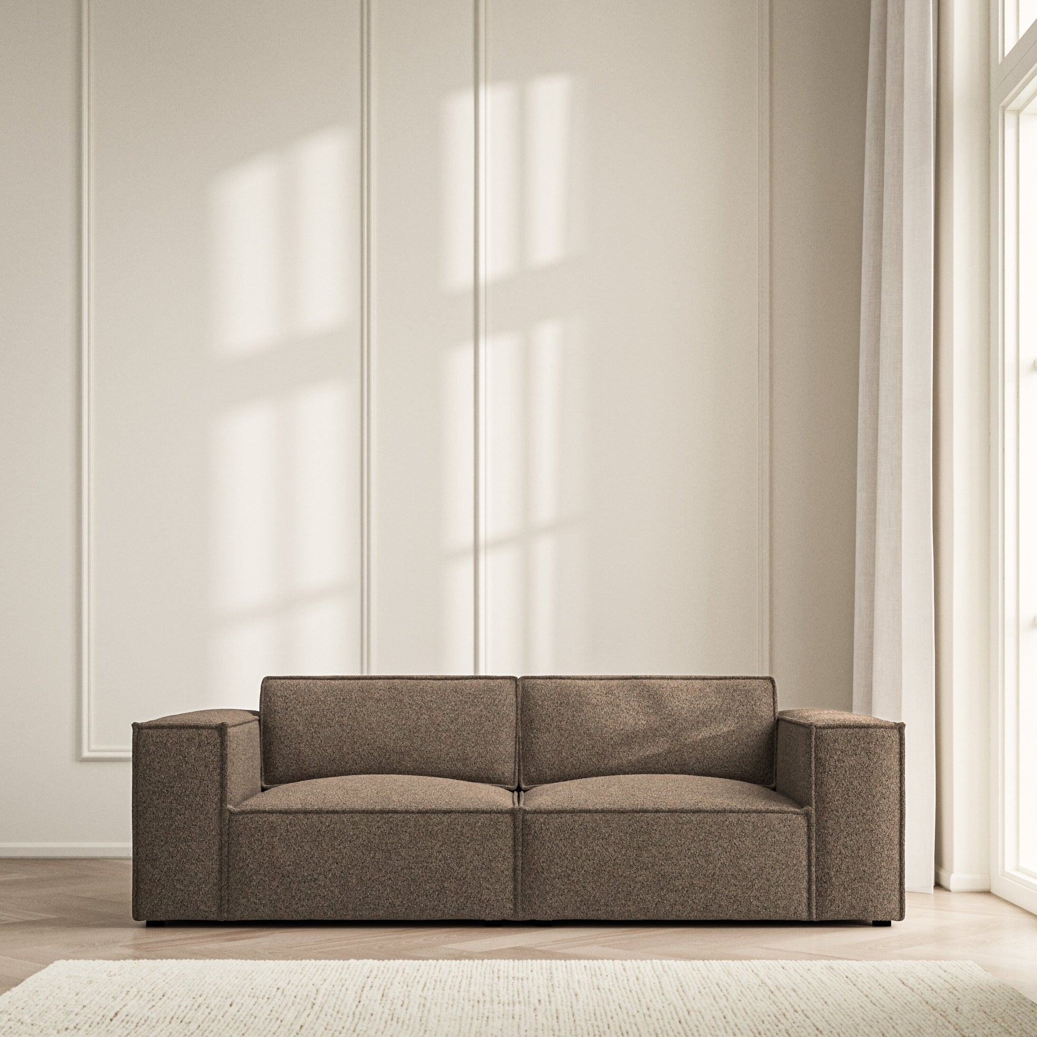 Vella Medium Sofa - Soft Teddy
