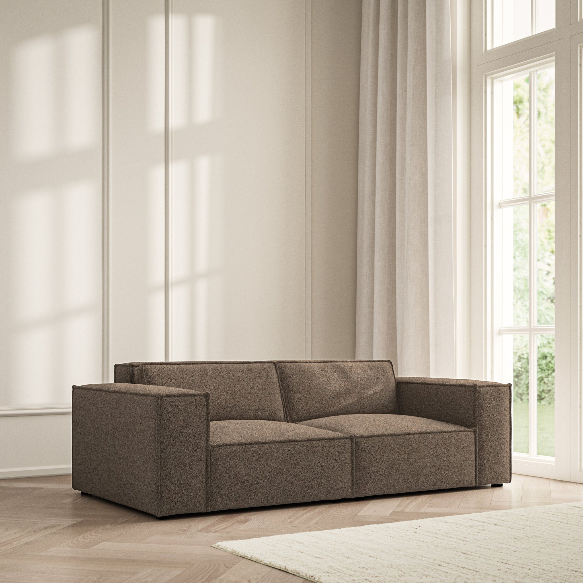 Vella Medium Sofa - Soft Teddy