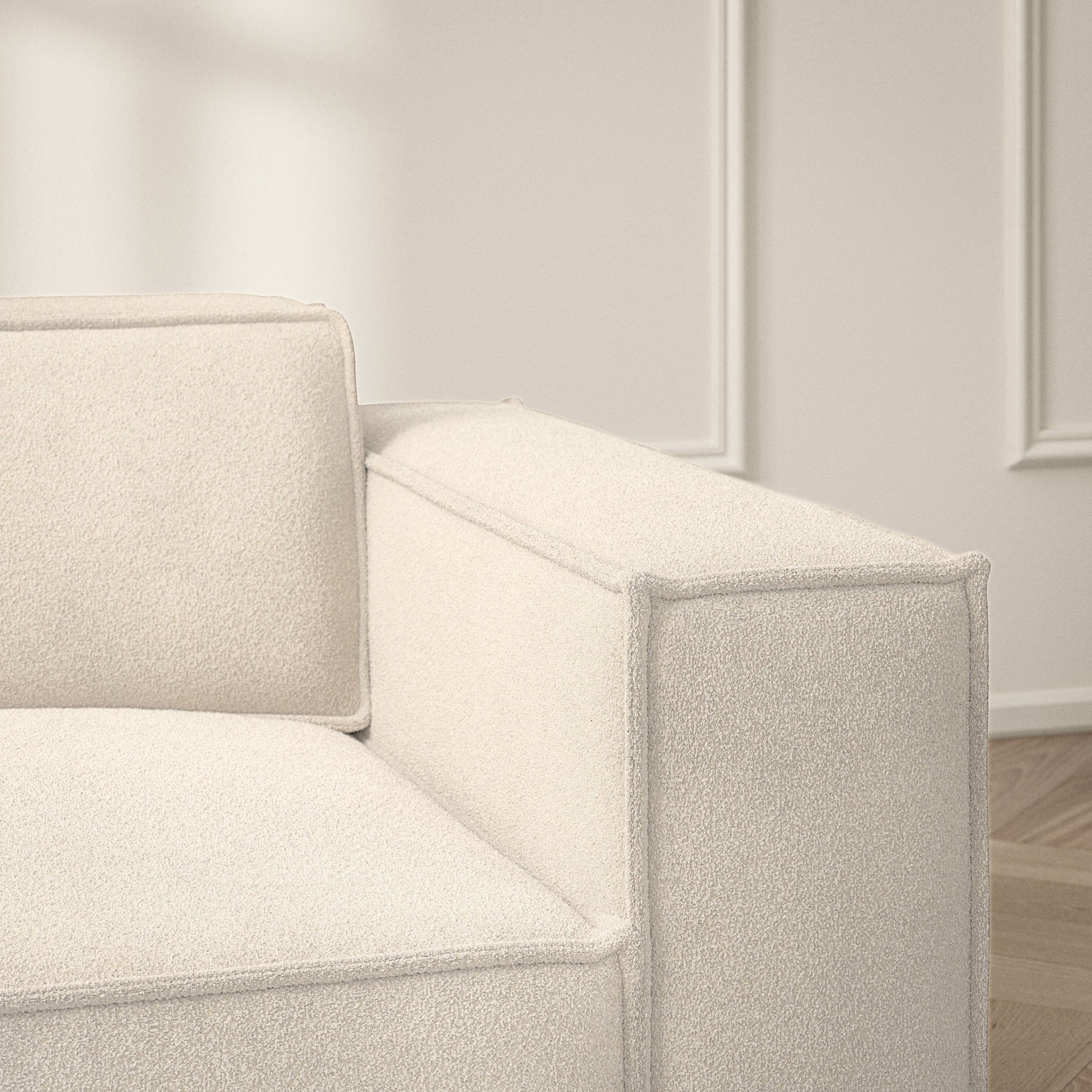 Vella Corner Chaise LHF - Soft Teddy