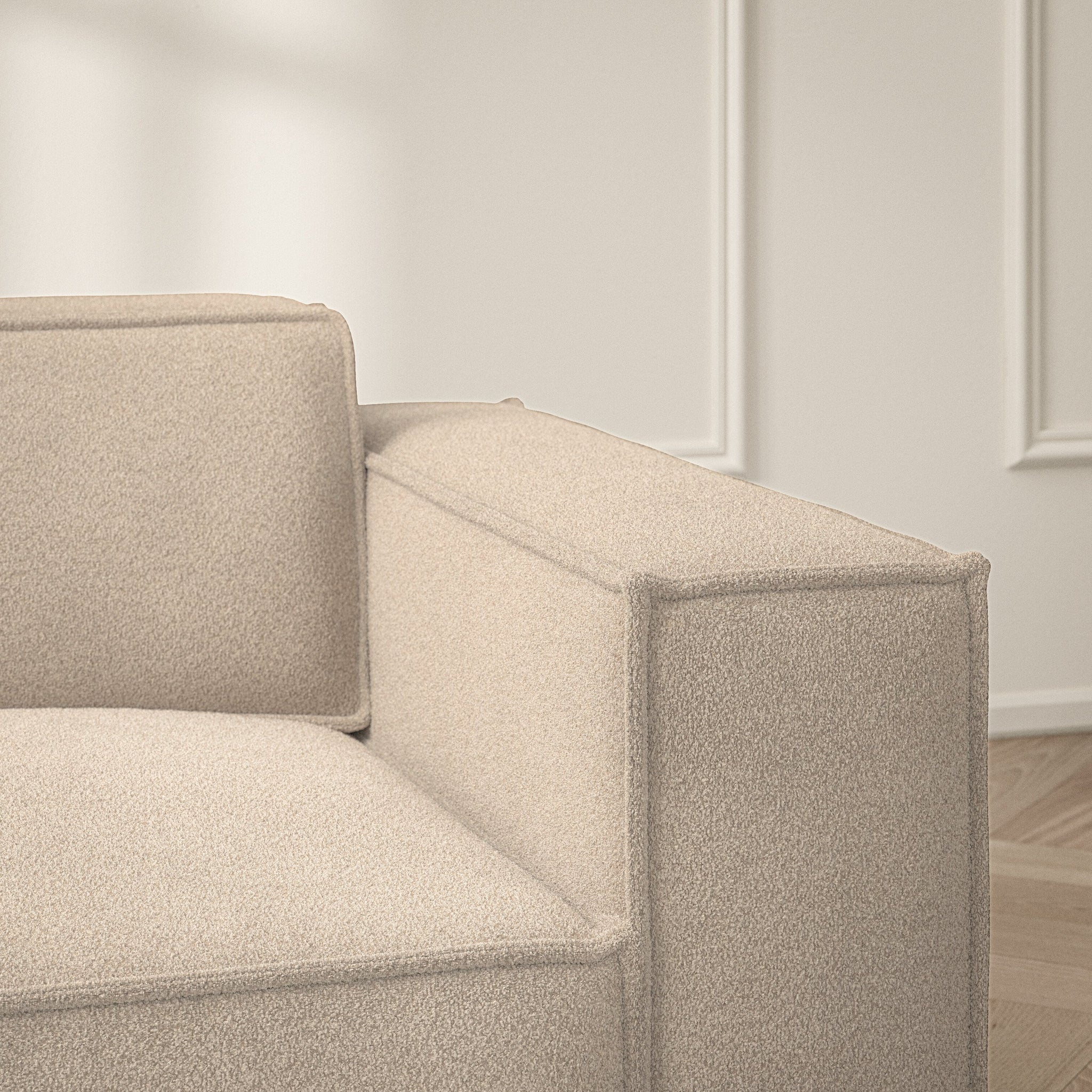 Vella Corner Chaise LHF - Soft Teddy