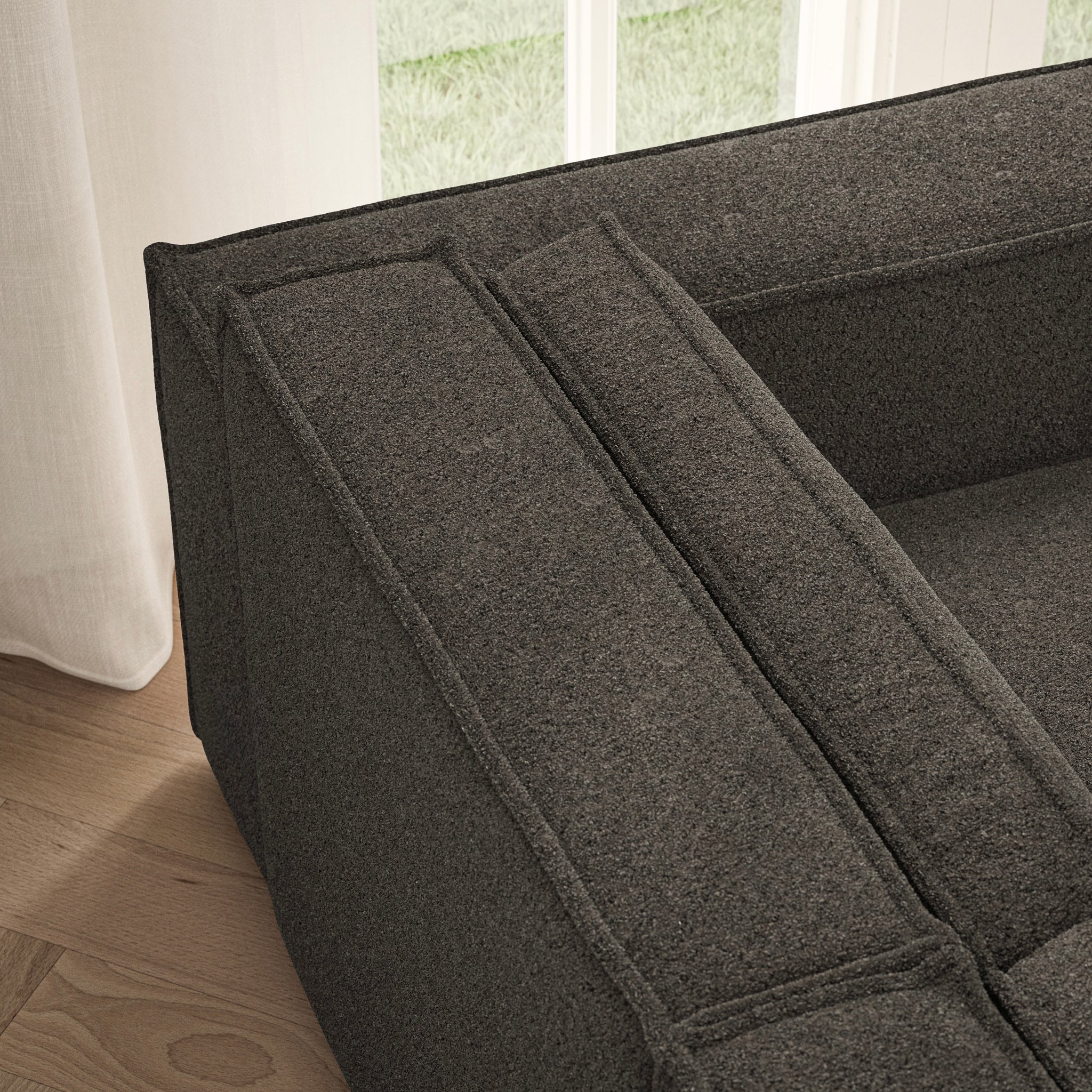 Vella Chaise Sofa - Soft Teddy
